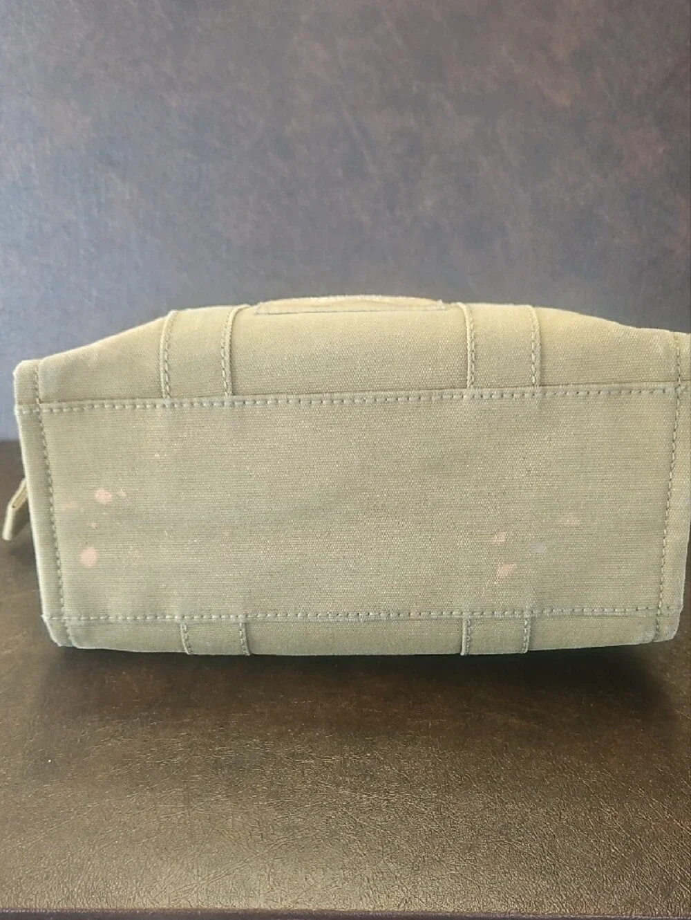 Marc Jacobs Grern Canvas Tote with White Logo